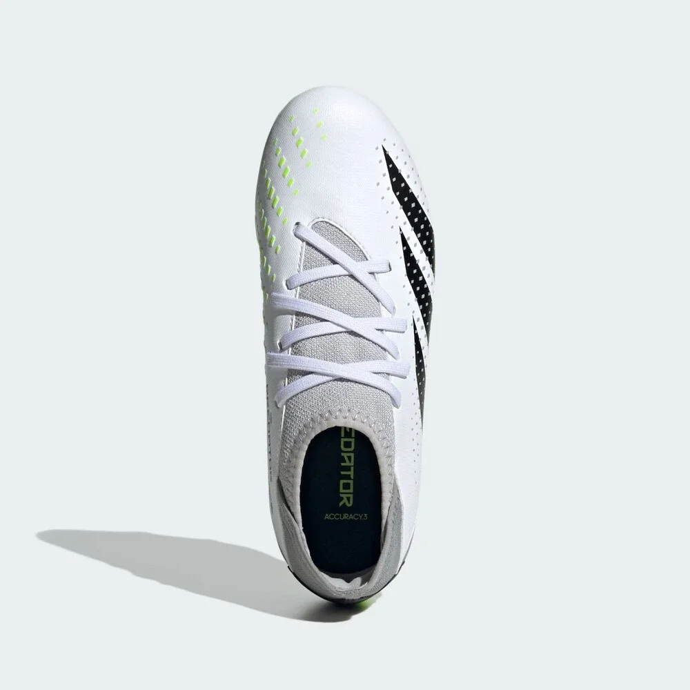 Adidas Predator Accuracy.3 IE9504 Kids 4 White Black FG Football Boots HTAT1580